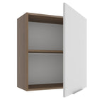 Armário Aéreo Madesa Stella 60 cm 1 Porta Rustic/Branco