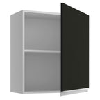 Armário Aéreo Madesa Glamy 60 cm 1 Porta Branco/Preto