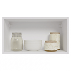 Armário Aéreo de Cozinha 1 Porta Basculante 60 cm Branco/Preto Vidro Reflecta Bronze Vinil Madesa