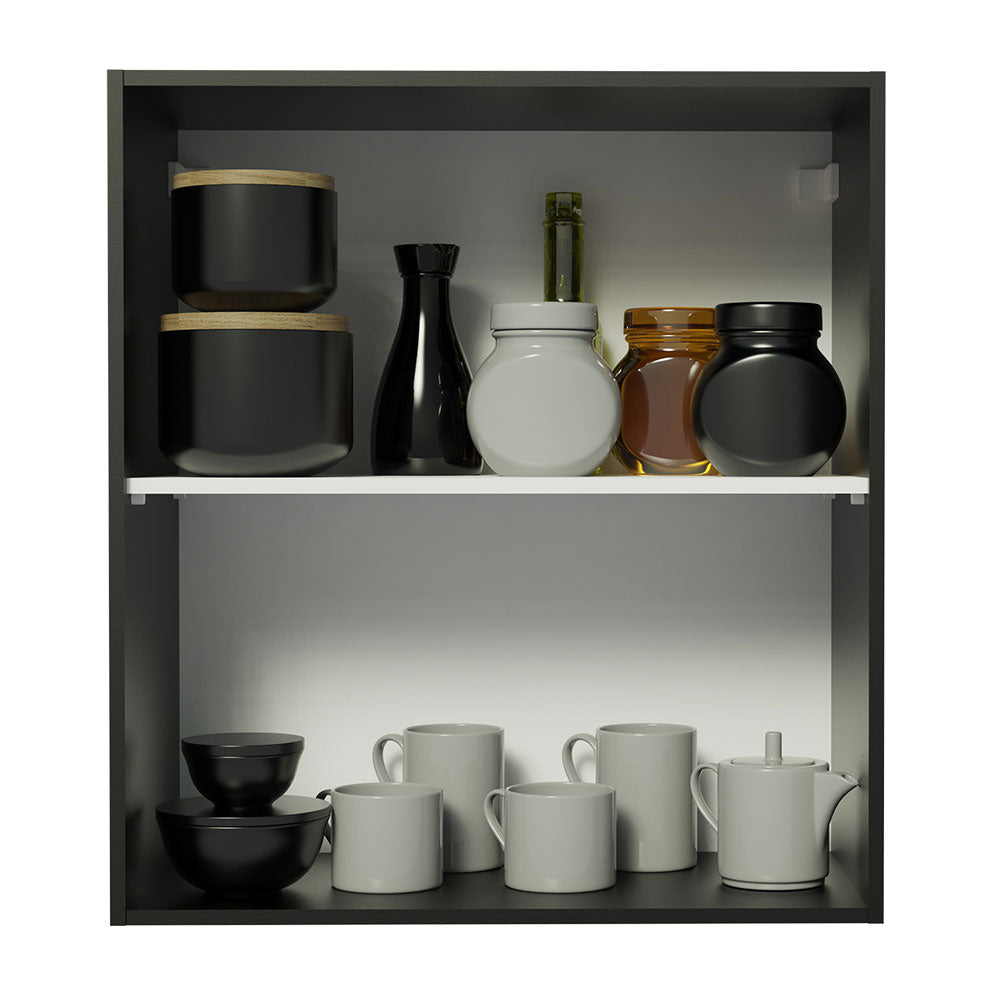 Armário Aéreo Madesa Reims 60 cm 1 Porta Preto