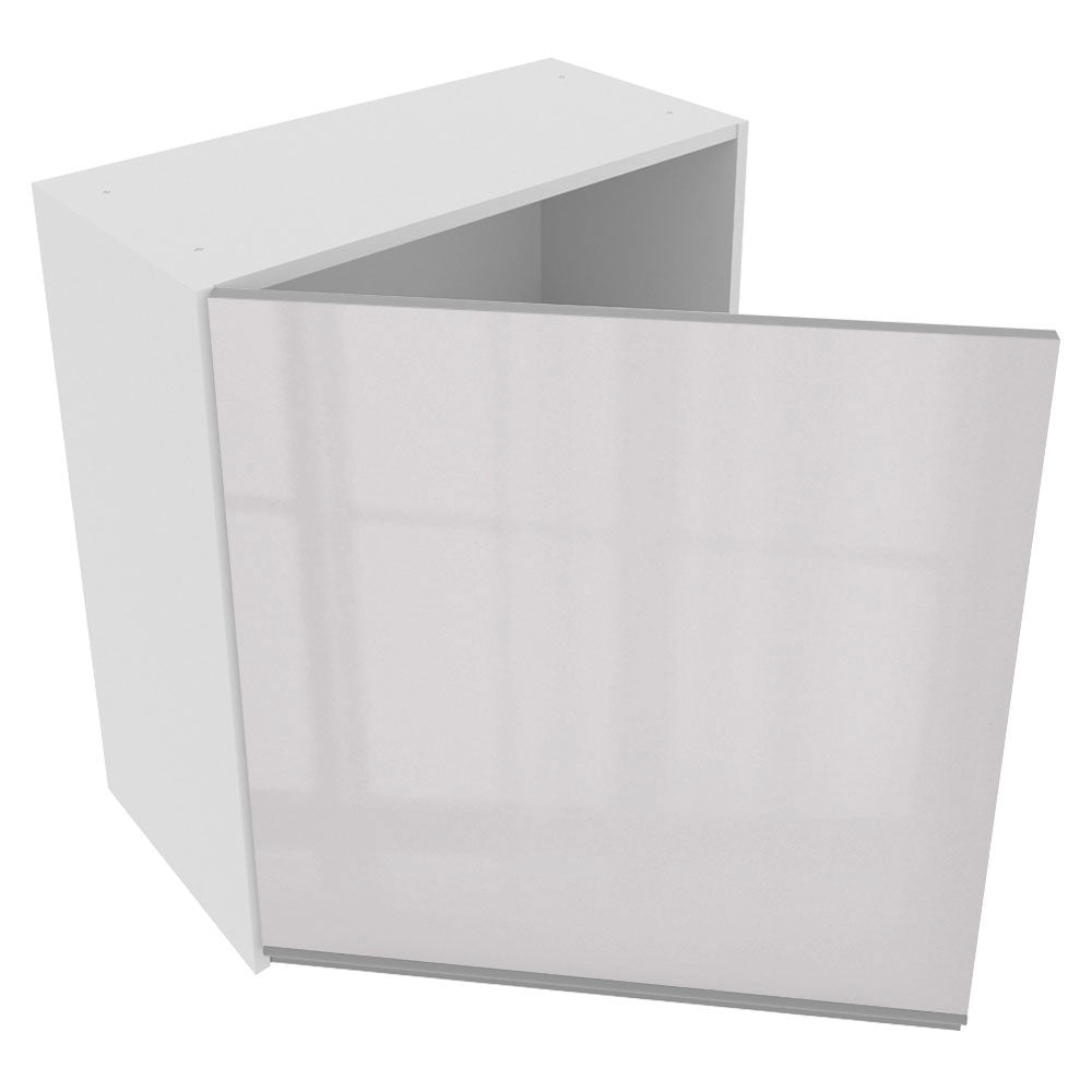 Armário Aéreo Madesa Acordes 100% MDF 60 cm 1 Porta Branco Brilho