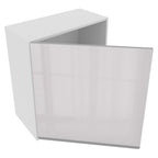 Armário Aéreo Madesa Acordes 100% MDF 60 cm 1 Porta Branco Brilho