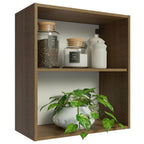 Armário Aéreo 60 cm com 2 Nichos Abertos para Cozinha Madesa Lux, Glamy, Agata, Stella Rustic