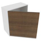 Armário Aéreo Madesa Acordes 100% MDF 60 cm 1 Porta Branco/Rustic