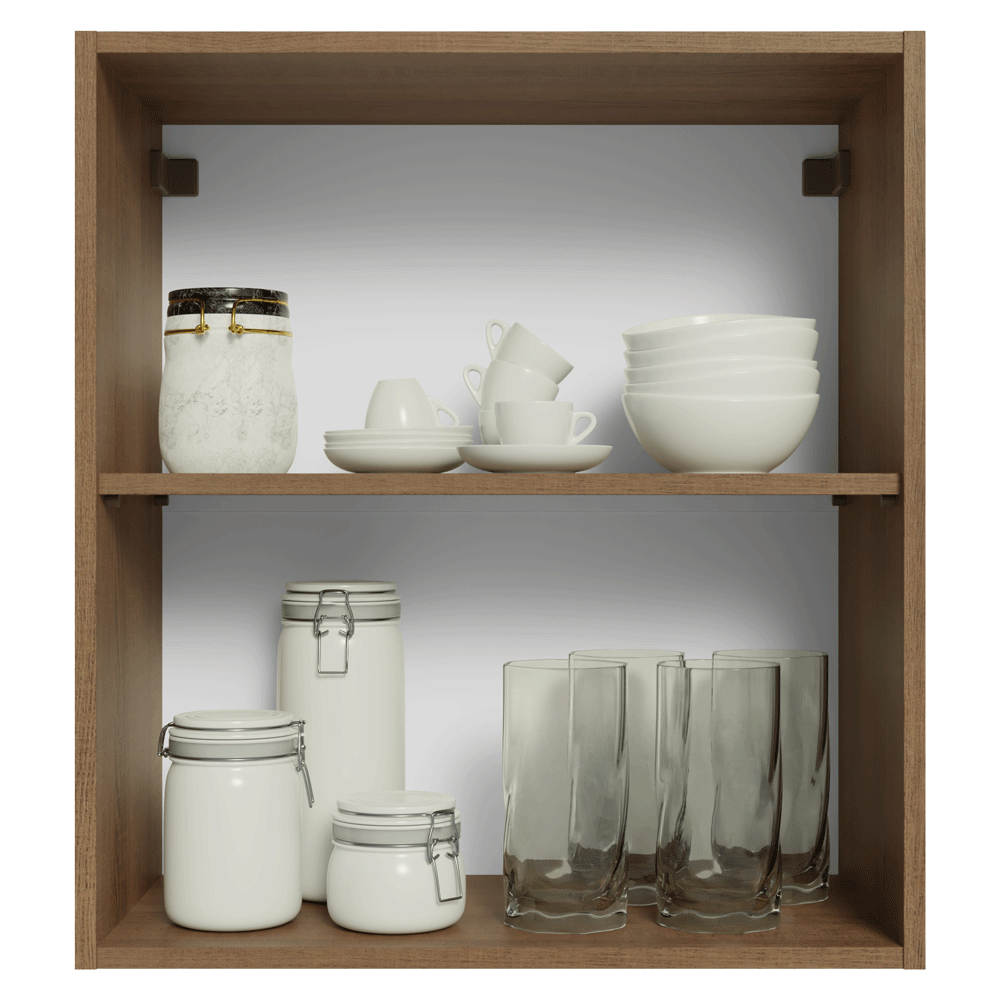 Armário Aéreo 60 cm 1 Porta Rustic/Crema Vik Madesa