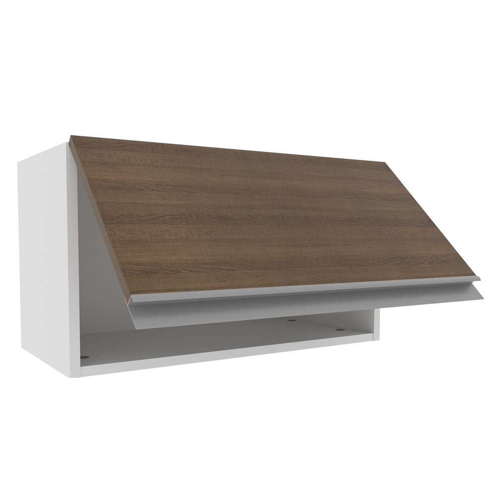 Armário Aéreo Madesa Glamy 60 cm 1 Porta Basculante Branco/Rustic