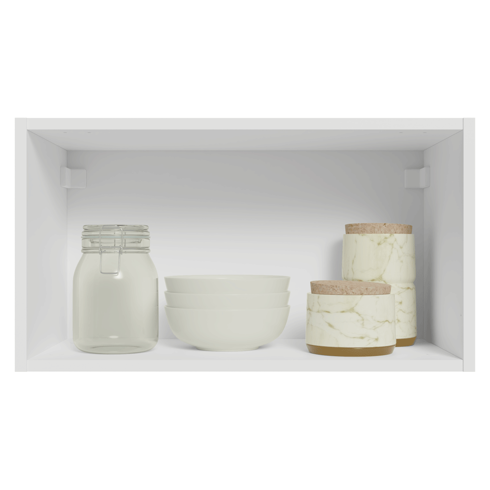 Armário Aéreo 60 cm 1 Porta Basculante Branco/Azul Vik Madesa