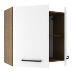 Armário Aéreo Madesa Agata 70 cm 2 Portas Rustic/Branco