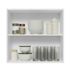 Armário Aéreo 70 cm 2 Portas Branco/Preto Lux Madesa