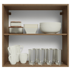 Armário Aéreo 70 cm 2 Portas Rustic/Crema Vik Madesa