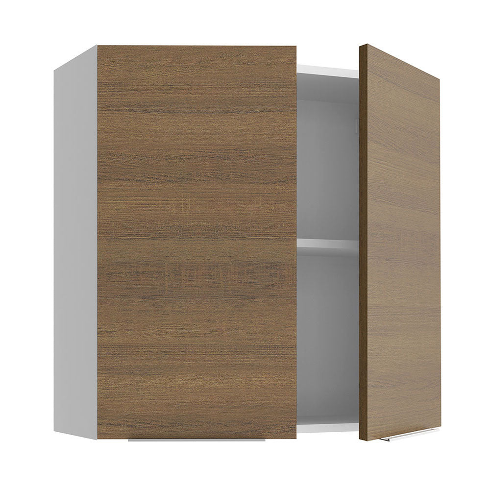 Armário Aéreo 70 cm 2 Portas Branco/Rustic Stella Madesa