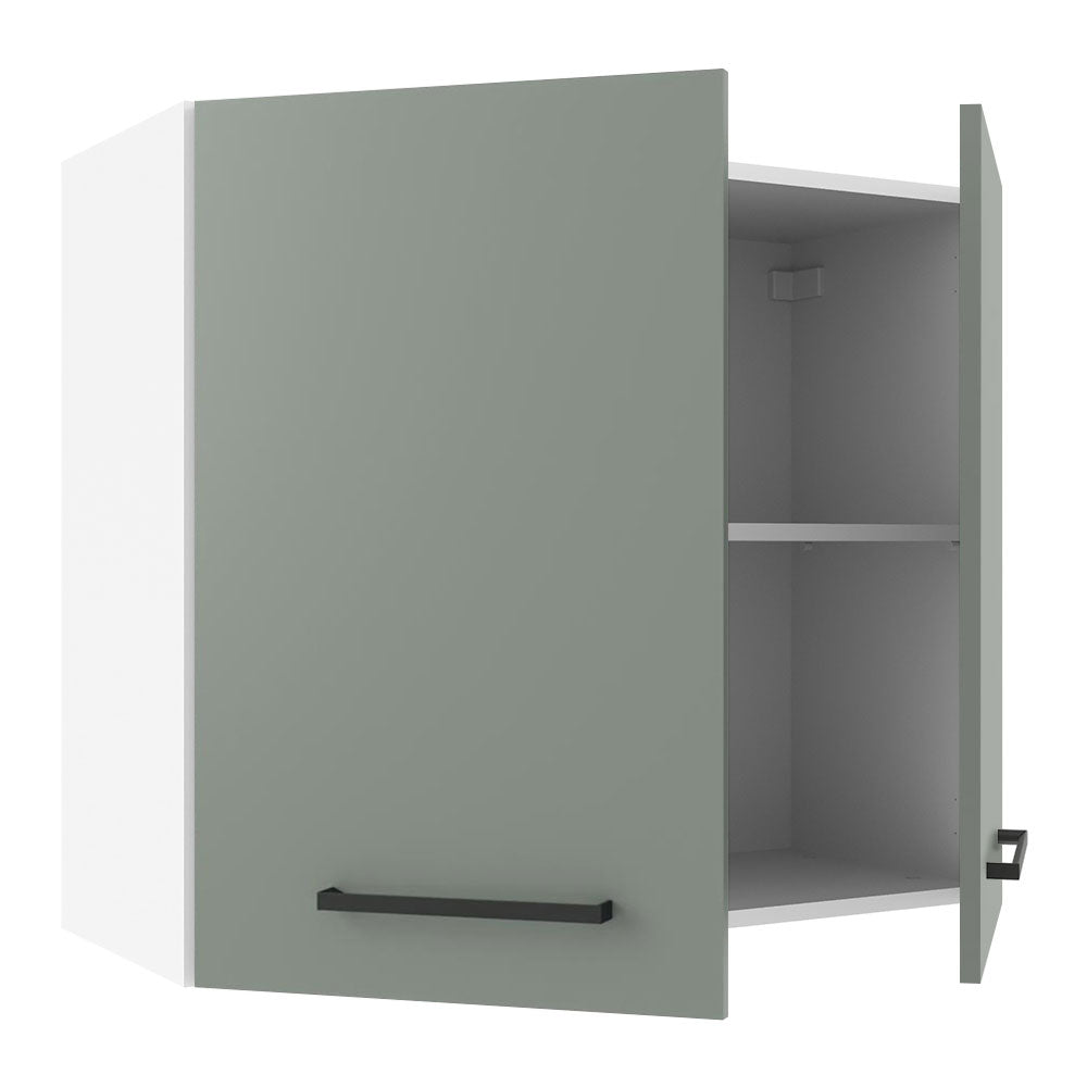 Armário Aéreo Madesa Agata 70 cm 2 Portas Branco/Cinza