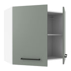 Armário Aéreo Madesa Agata 70 cm 2 Portas Branco/Cinza