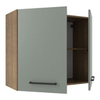 Armário Aéreo Madesa Agata 70 cm 2 Portas Rustic/Cinza