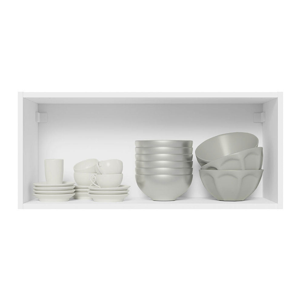 Armário Aéreo 100% MDF 70 cm 1 Porta Basculante Frente Branco Brilho Acordes Madesa