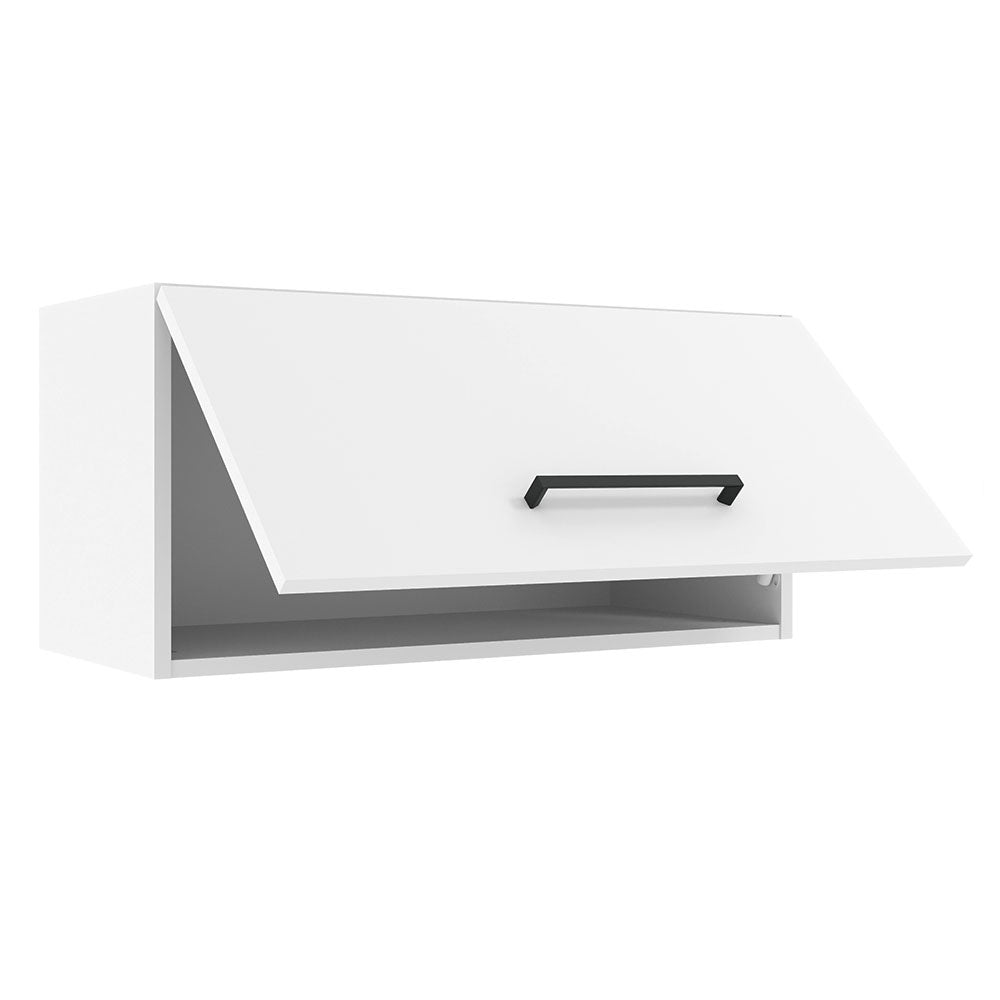 Armário Aéreo de Cozinha Madesa Agata 70 cm 1 Porta Basculante Branco