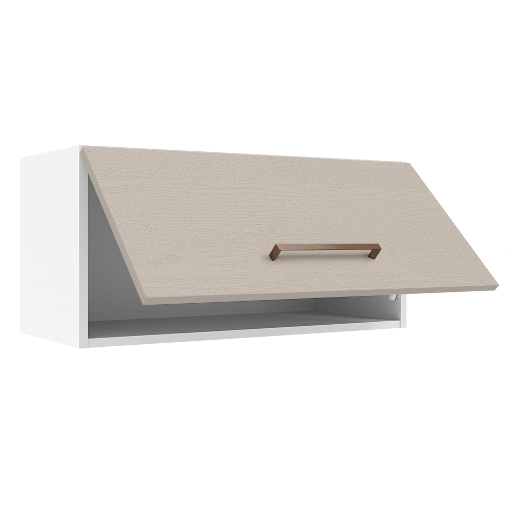 Armário Aéreo 70 cm 1 Porta Basculante Branco/Crema Agata Madesa