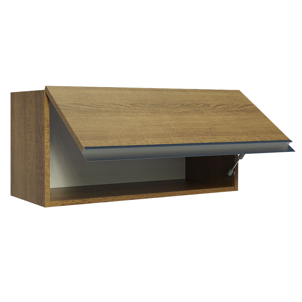 Armário Aéreo de Cozinha Madesa Glamy 70 cm 1 Porta Basculante Rustic