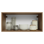 Armário Aéreo 70 cm 1 Porta Basculante Rustic/Crema Vik Madesa