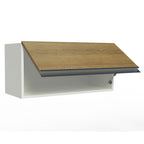 Armário Aéreo de Cozinha Madesa Glamy 70 cm 1 Porta Basculante Branco/Rustic