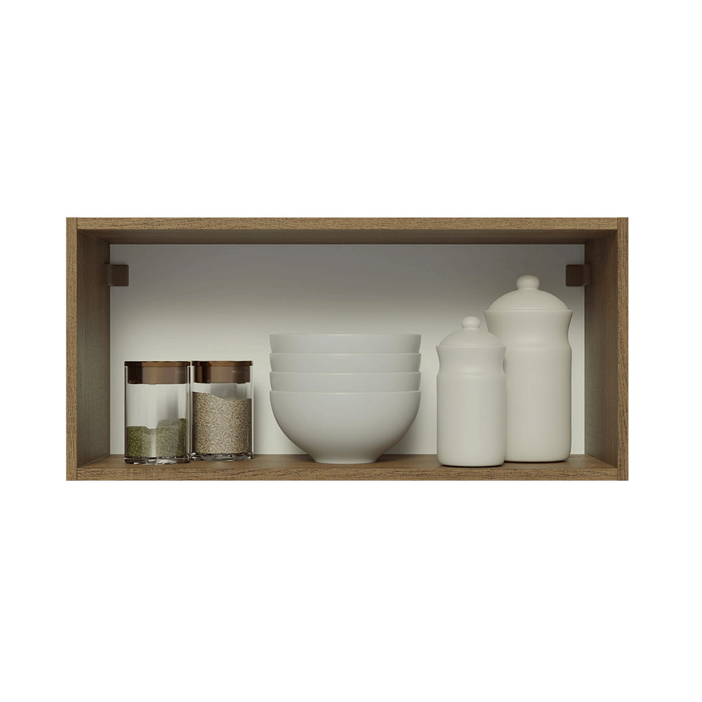 Armário Aéreo 70 cm 1 Porta Rustic/Cinza Lux Madesa