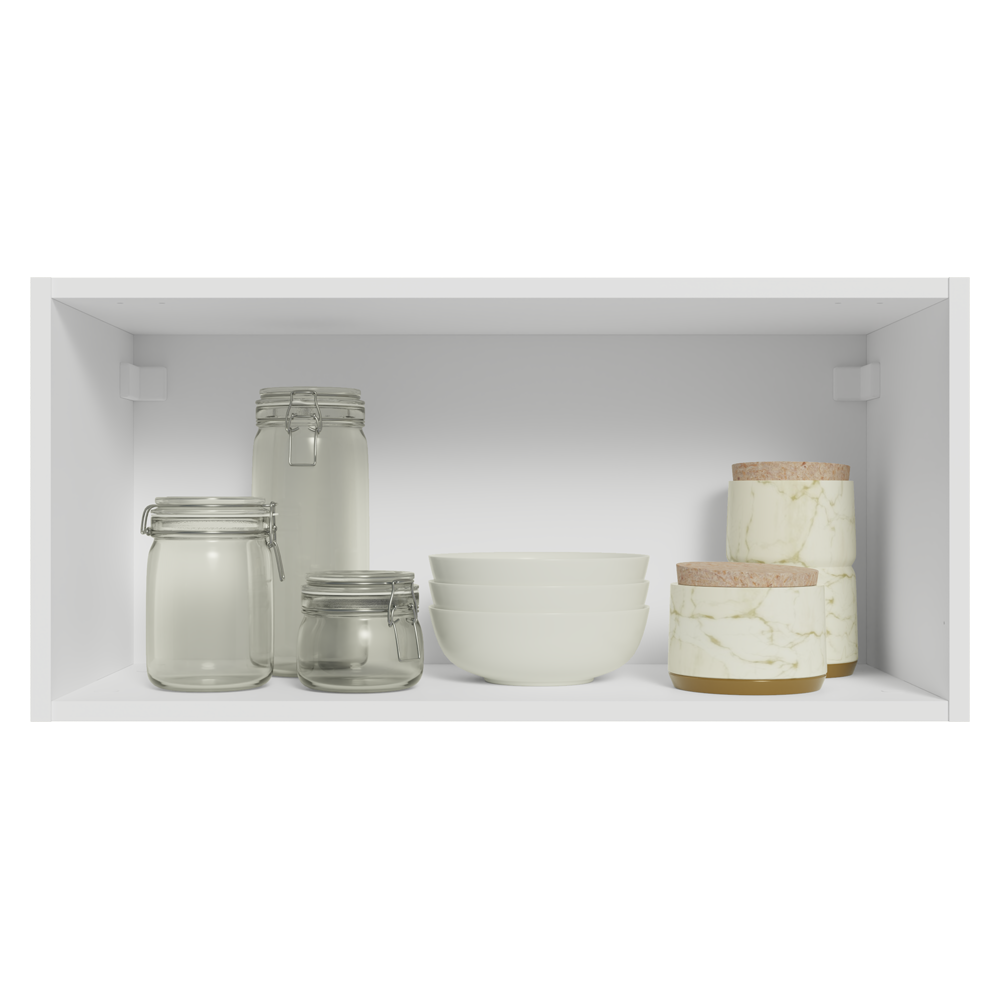 Armário Aéreo 70 cm 1 Porta Basculante Branco/Cinza Vik Madesa