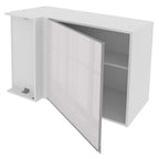 Armário Aéreo de Canto Madesa Acordes 100% MDF 1 Porta Branco Brilho