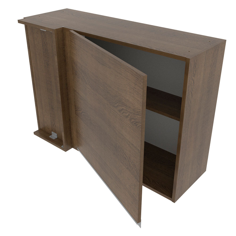 Armário Aéreo de Canto Madesa Glamy 1 Porta Rustic