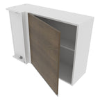 Armário Aéreo de Canto Madesa Glamy 1 Porta Branco/Rustic