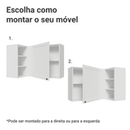 Armário Aéreo de Canto Para Linha 60 cm de Profundidade Branco Vik Madesa