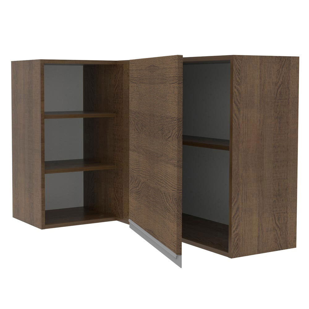 Armário Aéreo de Canto Madesa Glamy 1 Porta para linha de 60 cm de profundidade Rustic