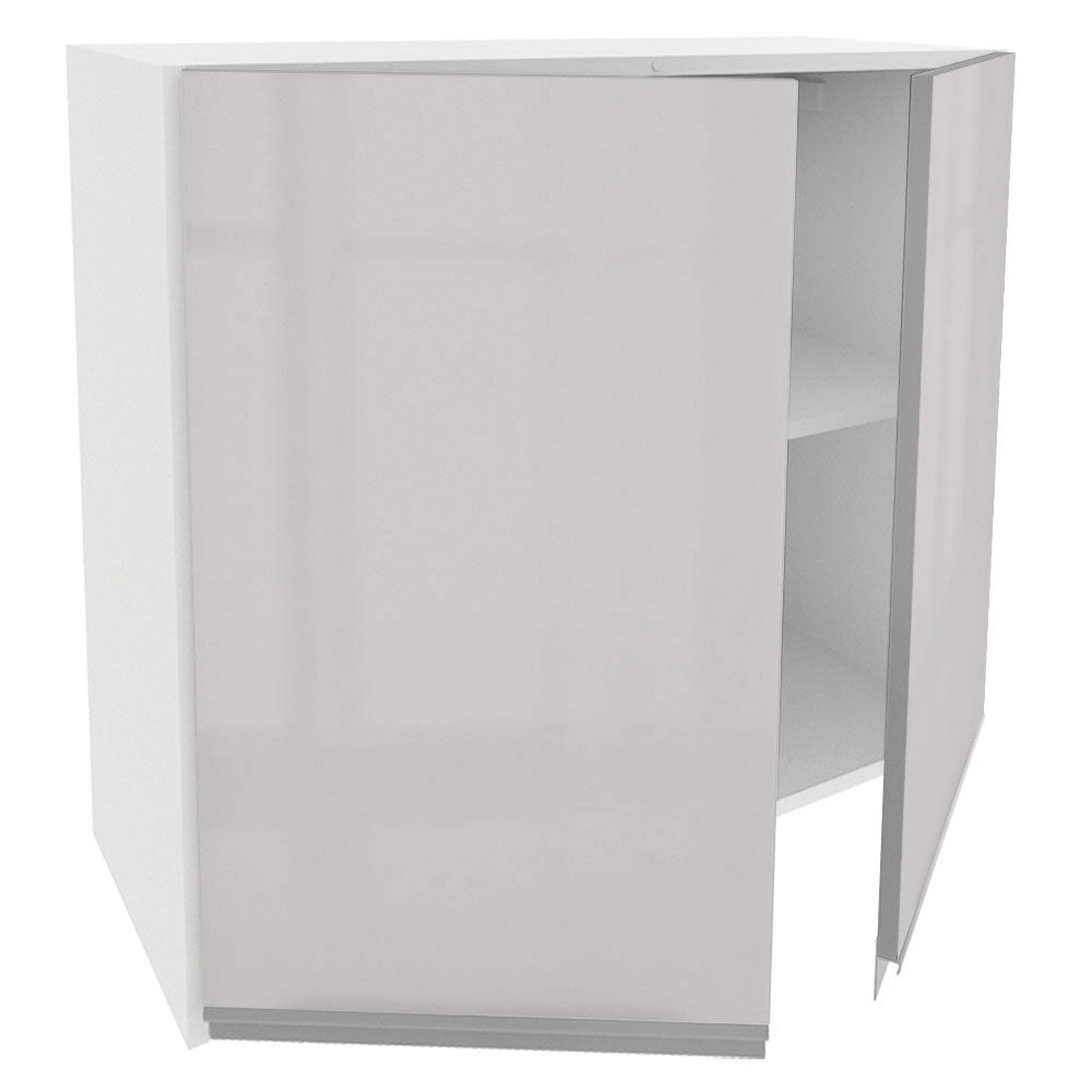 Armário Aéreo Madesa Acordes 100% MDF 80 cm 2 Portas Branco Brilho