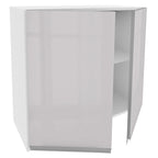 Armário Aéreo Madesa Acordes 100% MDF 80 cm 2 Portas Branco Brilho