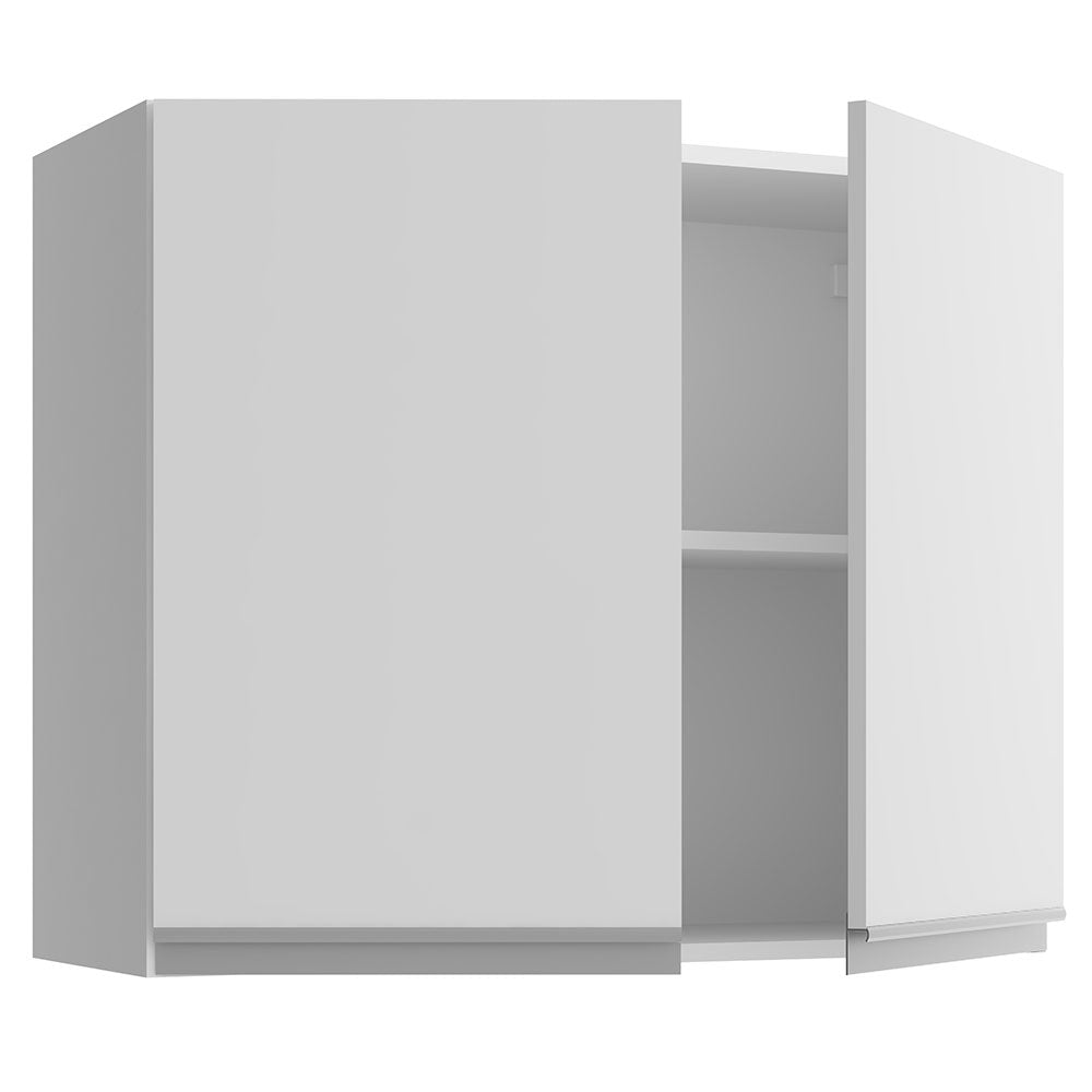 Armário Aéreo Madesa Glamy 80 cm 2 Portas Branco