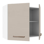 Armário Aéreo 80 cm 2 Portas Branco/Crema Agata Madesa