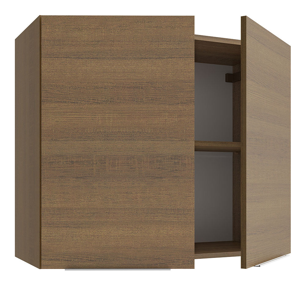 Armário Aéreo Madesa Stella 80 cm 2 Portas Rustic