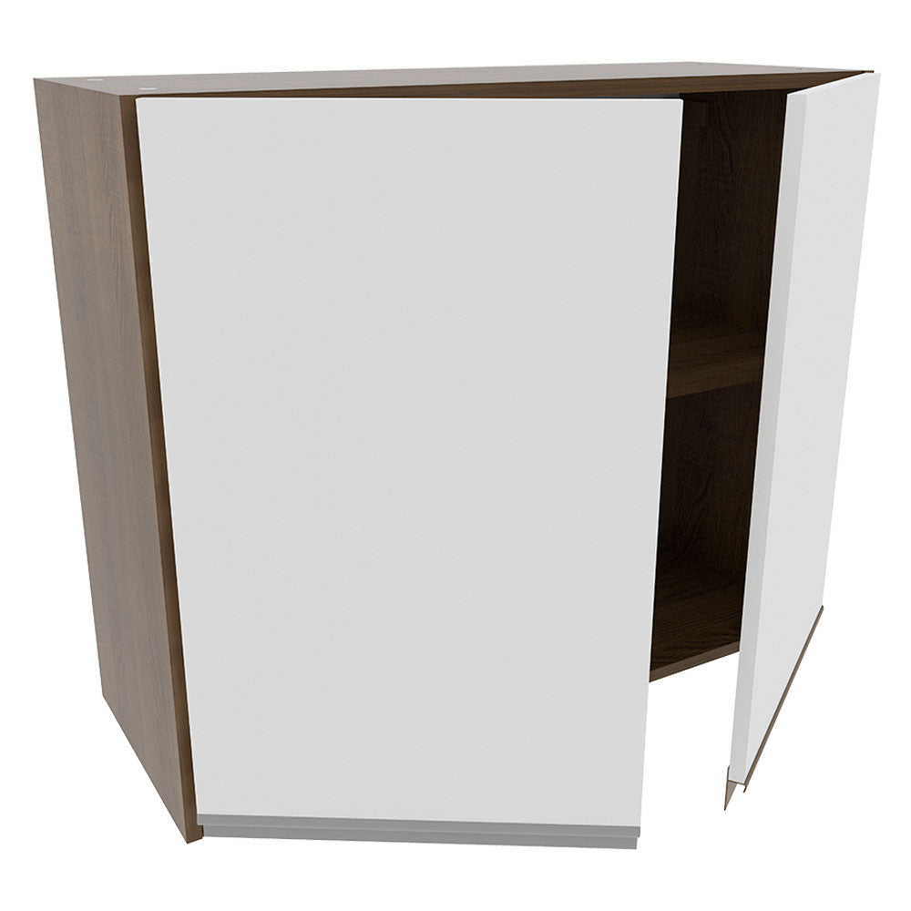 Armário Aéreo Madesa Glamy 80 cm 2 Portas Rustic/Branco