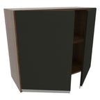 Armário Aéreo Madesa Glamy 80 cm 2 Portas Rustic/Preto