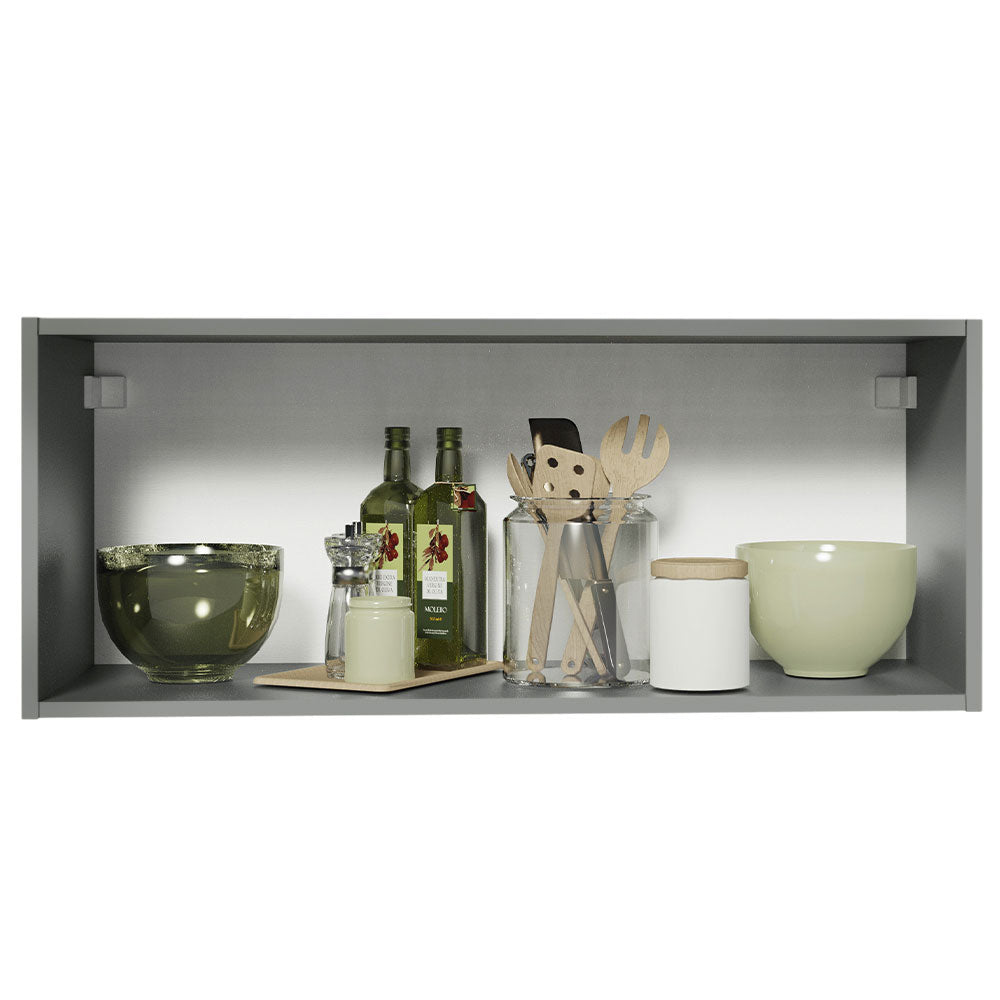 Armário Aéreo 80 cm 1 Porta Basculante Cinza Nice Madesa