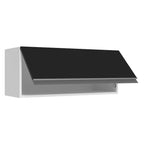 Armário Aéreo 100% MDF 80 cm 1 Porta Basculante Branco/Preto Acordes Madesa