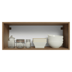 Armário Aéreo 80 cm 1 Porta Basculante Rustic/Crema Vik Madesa