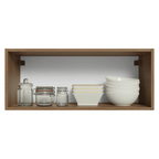 Armário Aéreo 80 cm 1 Porta Basculante Rustic/Preto Vik Madesa