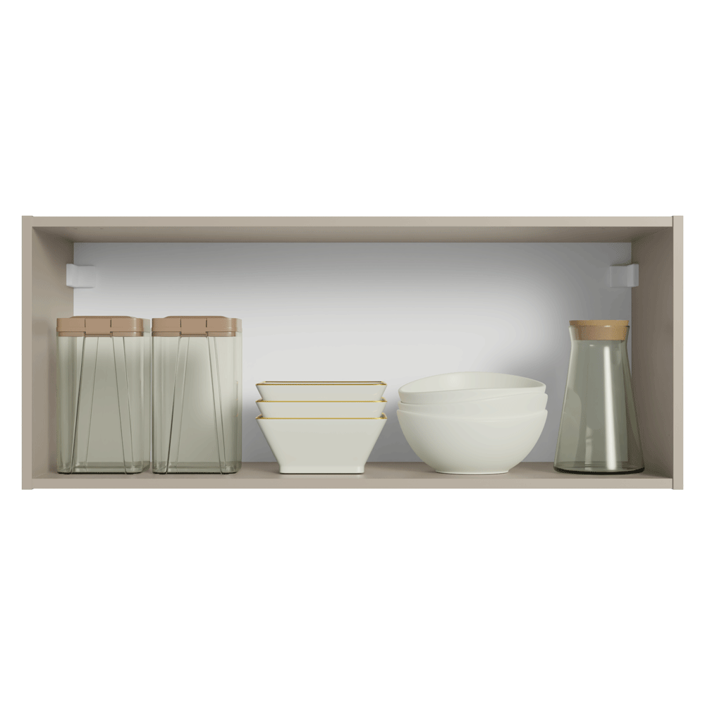 Armário Aéreo 80 cm 1 Porta Basculante Crema Nice Madesa
