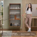 Cristaleira Suspensa 70 cm 2 Portas de Vidro Rustic Madesa