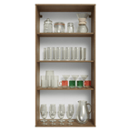 Módulo Cristaleira 70 cm 2 Portas de Vidro Rustic/Cinza Vik Madesa