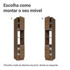 Paneleiro 40 cm 2 Portas e 2 Nichos Rustic Glamy Madesa