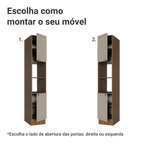 Paneleiro 40 cm 2 Portas e 2 Nichos Rustic/Crema Vik Madesa