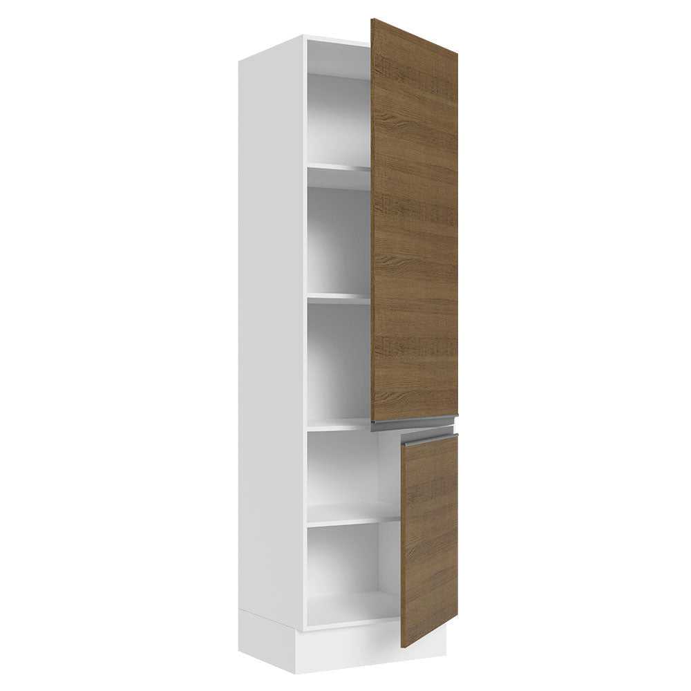 Paneleiro Madesa Acordes 100% MDF 60 cm 2 Portas Branco/Rustic