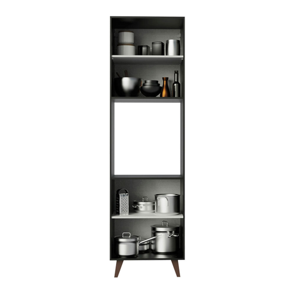 Torre Quente Madesa Reims 60 cm 2 Portas Preto