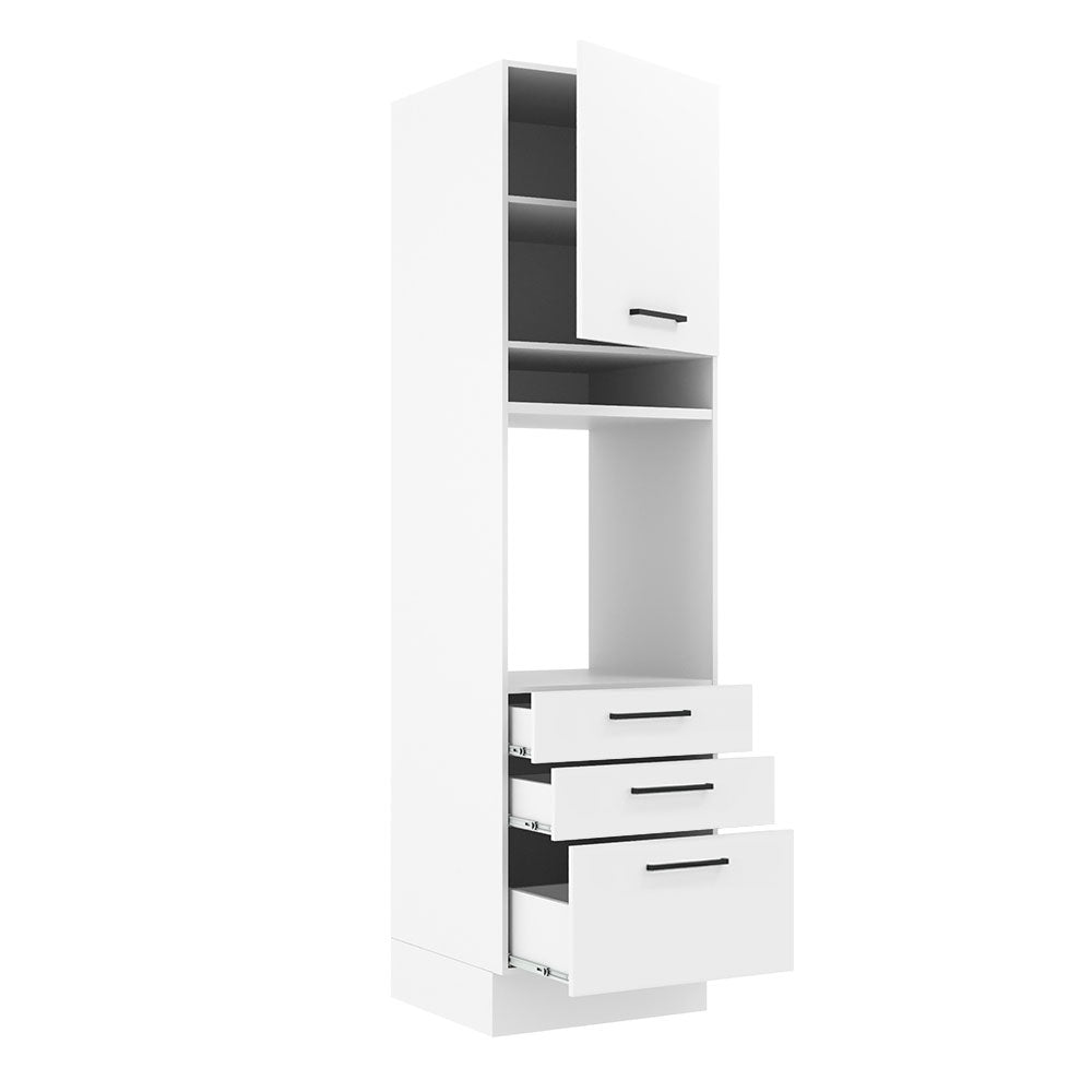 Torre Quente Madesa Agata 60 cm 1 Porta 3 Gavetas Branco